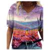Street Top Fashion Spring Summer New Cartoon Animal Print V-neck Short Sleeved T-shirt Women 3d Tops