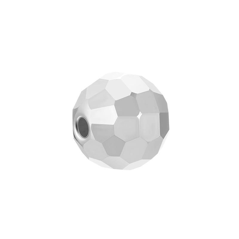 925 Sterling Silver Spacers Bead Accessories Laser Soccer Shaped Bead for Jewelry Making Supplies 6MM