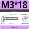 304 Stainless Steel Phillips Round Head Screw with Flat Washer M3/M4/M5/M6