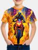 Children's T-Shirt Boy 3D Motorcycle Print T-Shirt for Boy Short Sleeve Top Active Outdoor Kids Girl T-Shirt Boy Child Tee Shirt