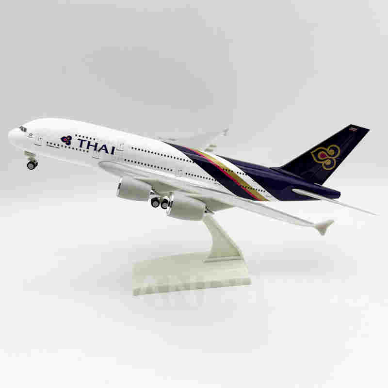

Модель самолета A380 30 см Масштаб 1/240 Airbus 380 Thai Airways Набор самолета Авиационный коллекционный предмет для домашнего декора