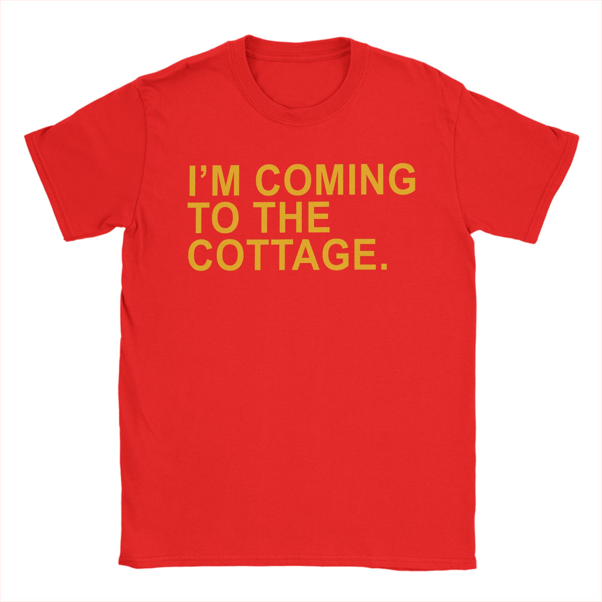 

Im Coming to The Cottage Funny Quote Cotton TShirt For Adult Summer Y2K Casual TShirts Oversized Loose Clothes S
