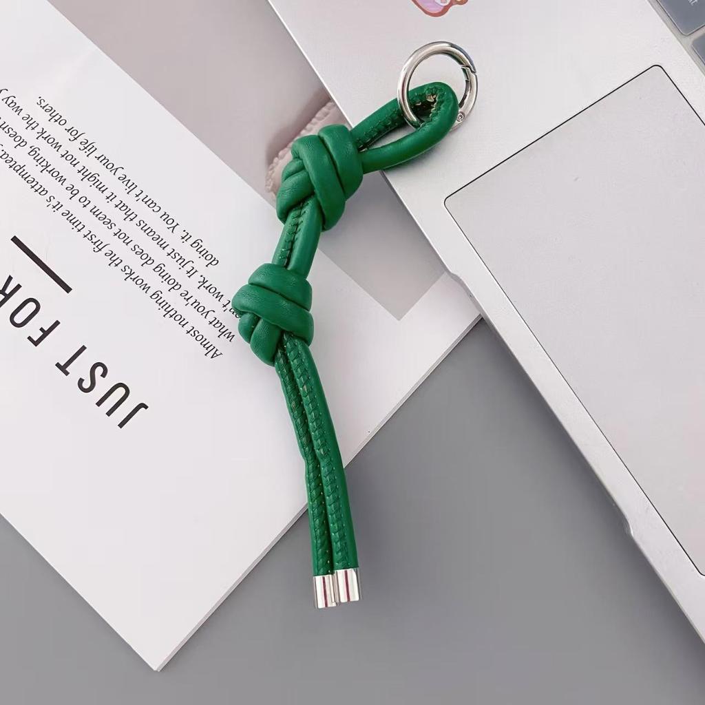 DIY Leather Weaving Car Keychain Pendant - Miu Series Bag Accessory