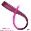 LUPU 55CM Synthetic Strands Of Hair On Hairpins Long Straight Hair Extension Colorful Hair Clip Girl Natural Rainbow Hair