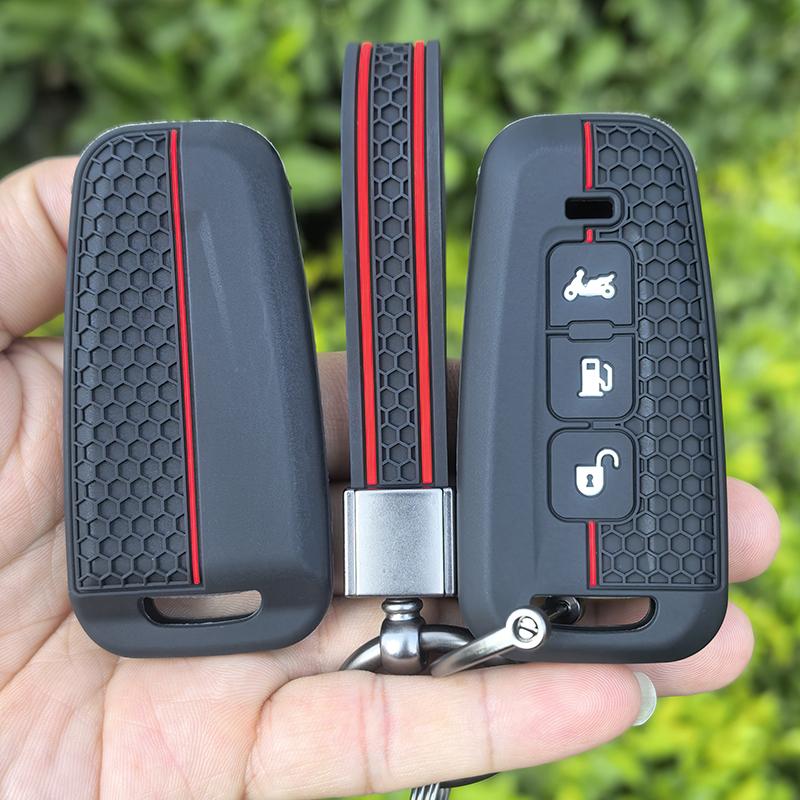 New Keychain Silicone Motorcycle Key Case for Piaggio Beverly 400 Beverly400 Remote Cover Shell Keychain Fob Accessories