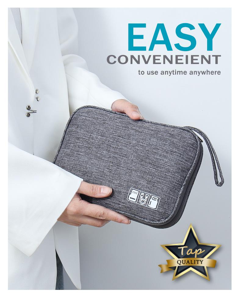 Multifunctional Waterproof Travel Storage Bag for Cables, Chargers, Power Banks, and Earphones