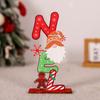 Wooden Christmas Ornament Desktop Faceless Gnome Gingerbread Man Decoration Xmas Noel Joy Centerpiece for Home Mantel Dining Table