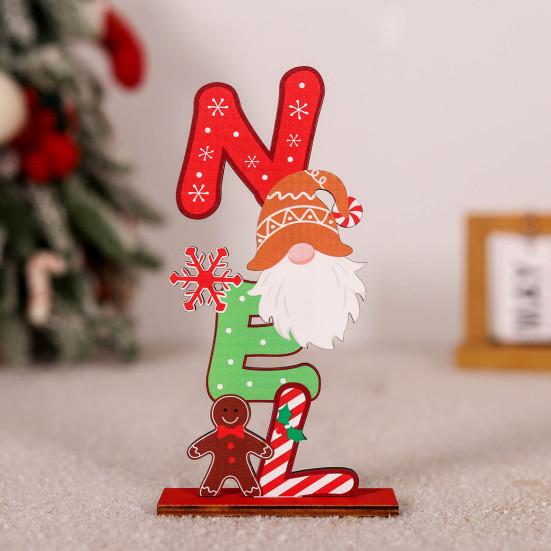 Wooden Christmas Ornament Desktop Faceless Gnome Gingerbread Man Decoration Xmas