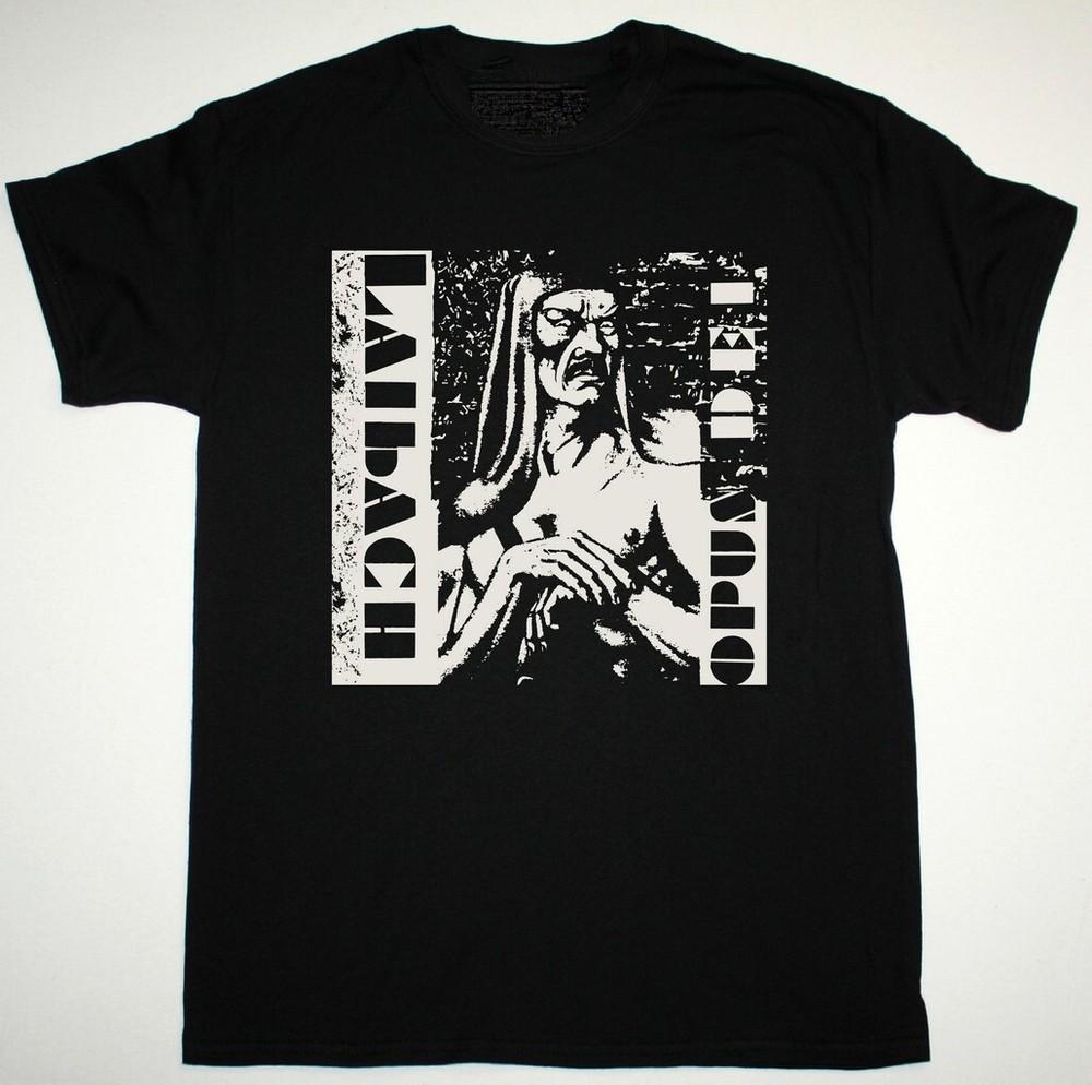 Vtg Laibach Music Band Heavy Cotton Black Full Size Unisex Tee Shirt Unisex T-Shirt L