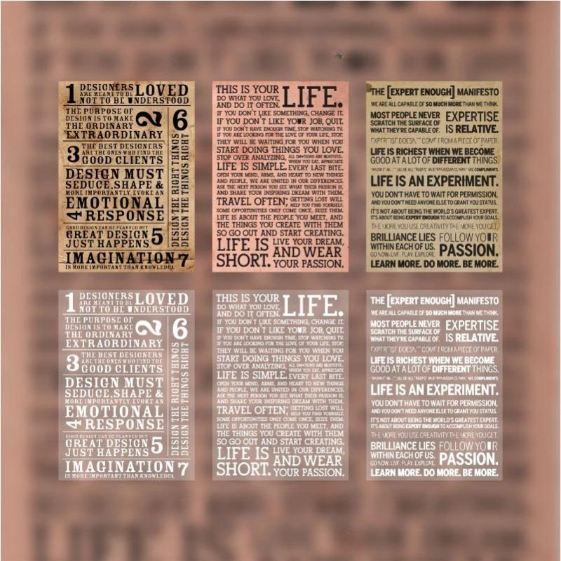 30pcs/pack Vintage Style Material Paper for Decorative Scrapbooking Diary Album Lable Journal Planner Scrapbook Stickers