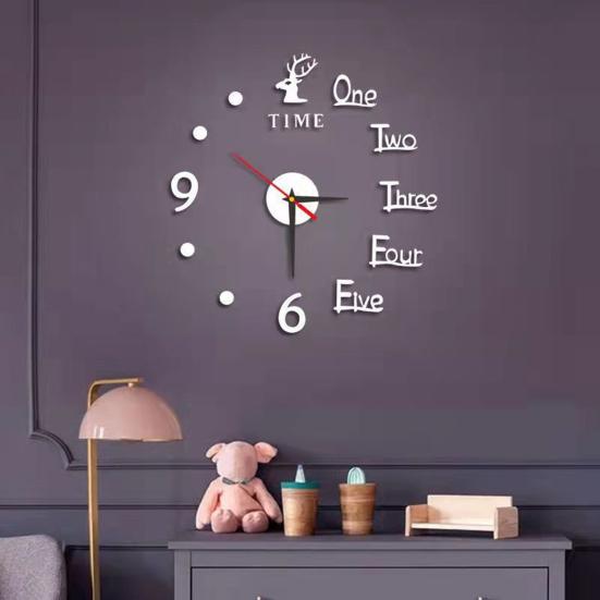 Luminous Wall Clock Modern Design Easy to Install Battery Powered Silent DIY Wall Clock Decoration for Living Room