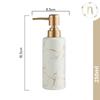 Ceramic Shampoo Dispenser for Bathroom (250 Ml) - Handwash Dispenser Bottle with Pump for Kitchen - Liquid Soap Dispenser for Wash Basin