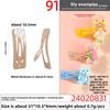 Mini Quadrat Pulverbeschichtet Hochglänzend Bb-Halter Niedlicher Kinder Macaron Bunter Bye-bye-Halter Handgefertigtes Haaraccessoire