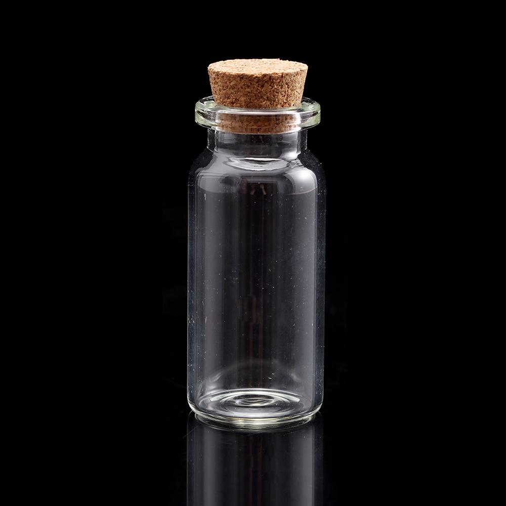 Vials Glass Bottle Mini Containers Blank With Cork Stopper Transparent Message Bottles Tiny Small