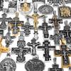 Edelstahl Jesus Kreuz Anhänger Wikinger Halskette Herren Schild Drachentöter Amulett Anhänger Nikolaus Jugend Schmuck