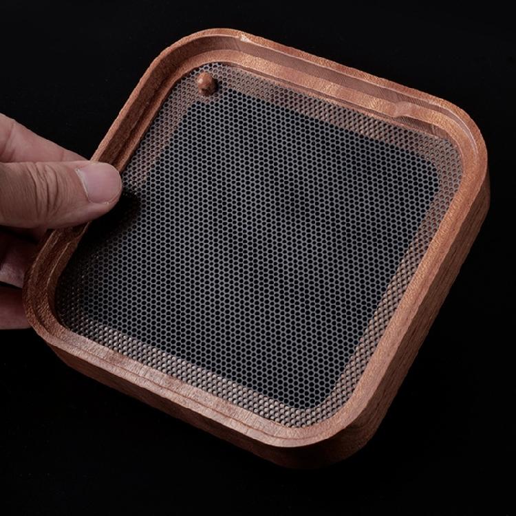 Wooden Desktop Risers for Power Button Wood Texture Heat Dissipation NonSlip Protective Base