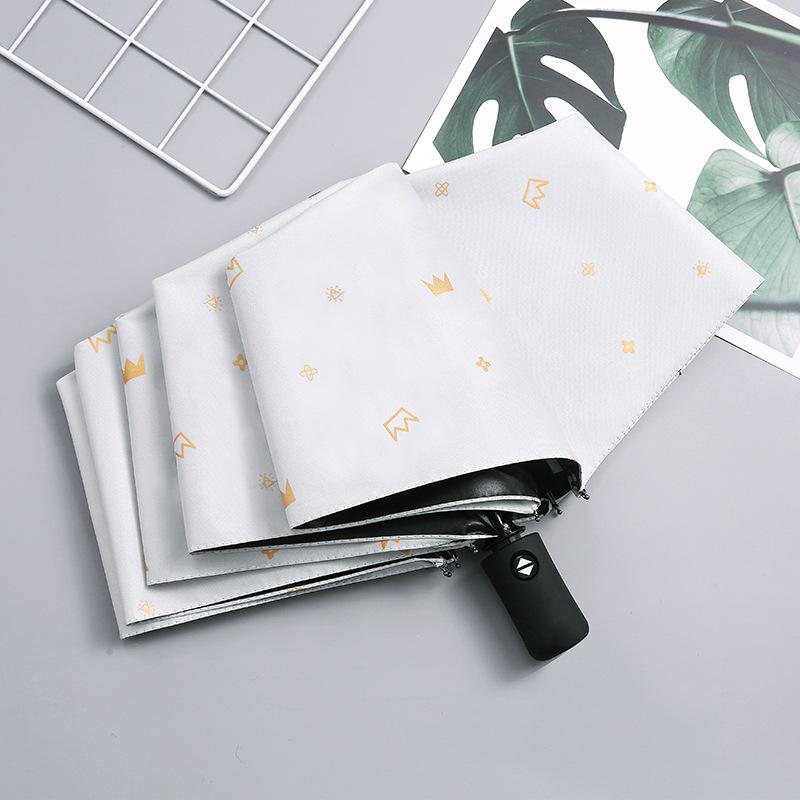 Składany parasol automatyczny mężczyźni i kobiety studenci śliczny parasol przeciwsłoneczny osłona przeciwsłoneczna anty-ultrafioletowy deszcz i słoneczny parasol podwójnego zastosowania