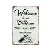 HD Tin Sign Funny Bathroom Humor Vintage Metal Wall Art Retro Toilet Decor Set