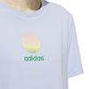 Adidas Neo Alphabet Logo Print Round Neck Short Sleeve T-Shirt Women Tops Blue IP3876