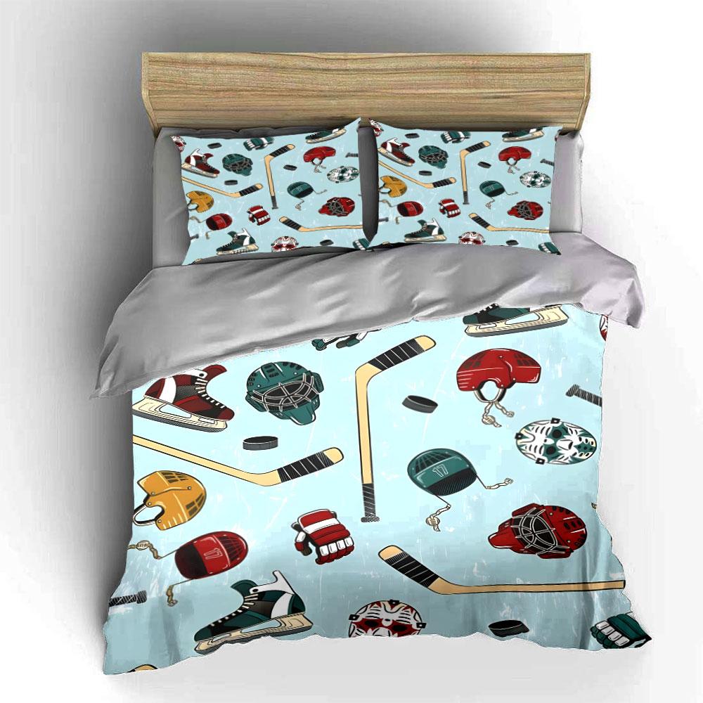 Set di Attrezzatura per l'Hockey su Ghiaccio per Sport, Varie Taglie, per Bambini e Adulti, Raffinato Set Lenzuola 3 Pezzi, Regalo