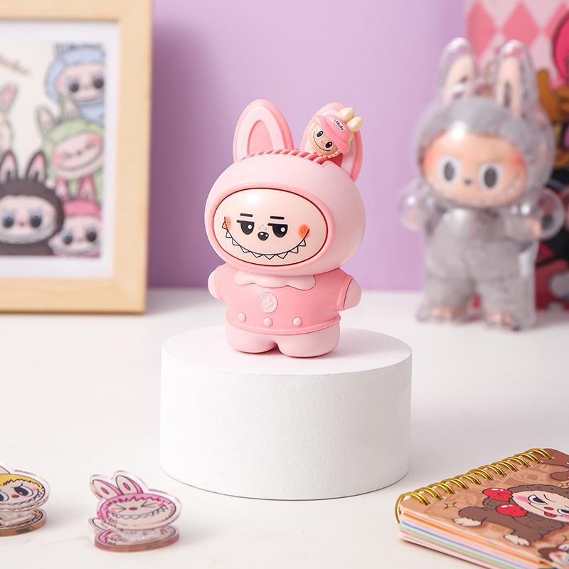 Cute Character Portable Bladeless Neck-Hanging Fan Cartoon Capybara Small Fan Outdoor Usb Charging Fan Students Summer Gifts