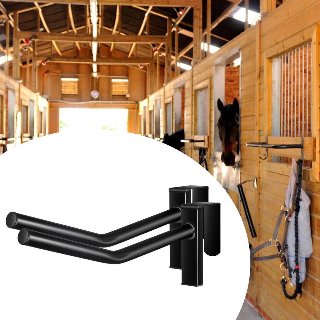 2 Pieces Horse Saddle Rack Organizer Removable Heavy Duty Stand Single Bar for Equestrian