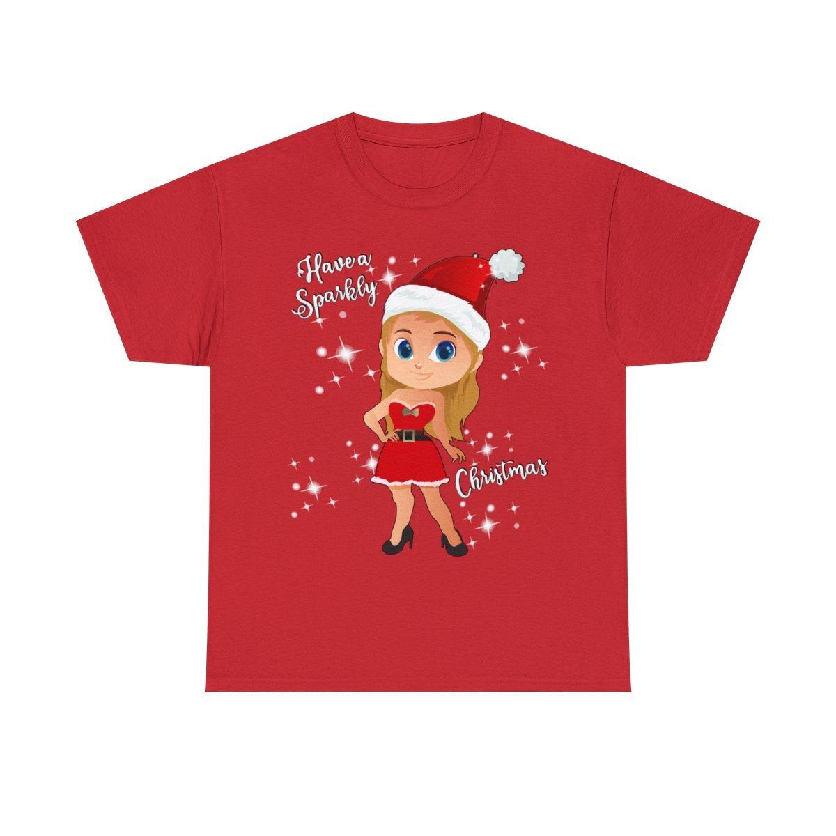 Have A Sparkly Christmas Girls Graphic Tee Shirt XL