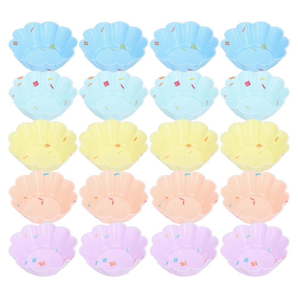20pcs Non Stick Cake Mold Heat Resistant Baking Cake Molds French Pastry Baking Mold Home Baking Flower