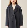 Casaco de Lã Reversível para Meninas: Casaco de Lã Casual de Comprimento Médio para Moda Infantil Outono/Inverno
