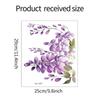 Elegant Purple Vine with Leaves and Flowers Toilet and Wall Sticker Set Waterproof Self-Adhesive Removable Decal for Bathroom WC Home Decor