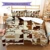 Rustic Cowhide Style Pattern Bedding Quilt Set Quilt Cover Pillowcase Home Decoration Gift (1 * duvet cover + 2 * pillowcase, without core)