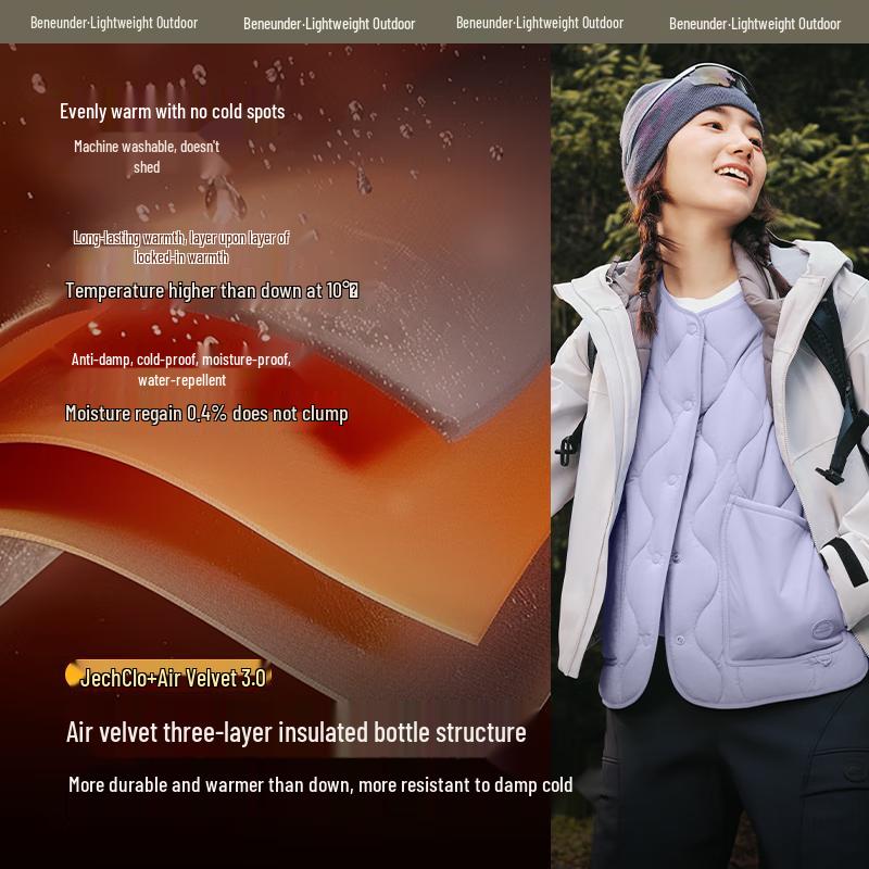 Beneunder Women's Air Fleece Round Neck Vest