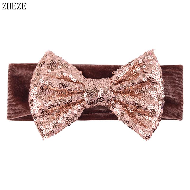 Baby Soft 5" Hair Bow Headband Kids Girls Velvet Headwrap Turband Toddler Photo Pro DIY Hair Accessories