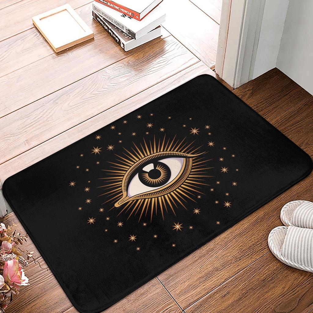 Turkish Amulet Mediterranean Evil Eye Doormat Non-Slip Bathroom Kitchen Mat Toilet Door Floor Entrance Carpet Rug