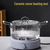 Heat-Resistant Borosilicate Glass Soup Pot with Double Stainless Steel Handles