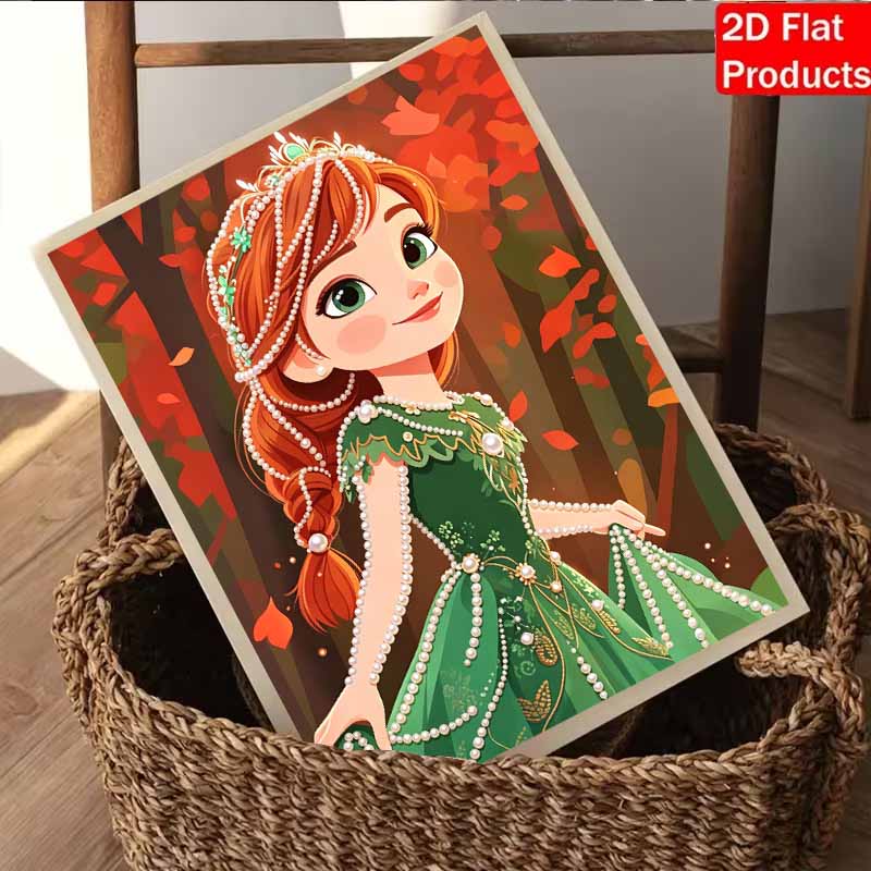 Disney DIY Pearl Art Painting Frozen Anna Home Wall Decoration Pearl Gemstone Painting Pictures Crafts Home Decoration