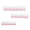 24 Pieces Minimalist Pink and White Gradual Change Manicure Fake Nail Short Square Wearable Nail Piece Simple Wearable Nail Patch