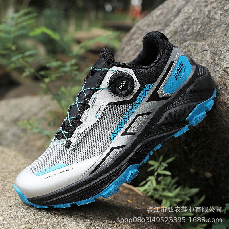 Men's waterproof outdoor hiking shoes all-terrain off-road running shoes swivel buckle sneakers