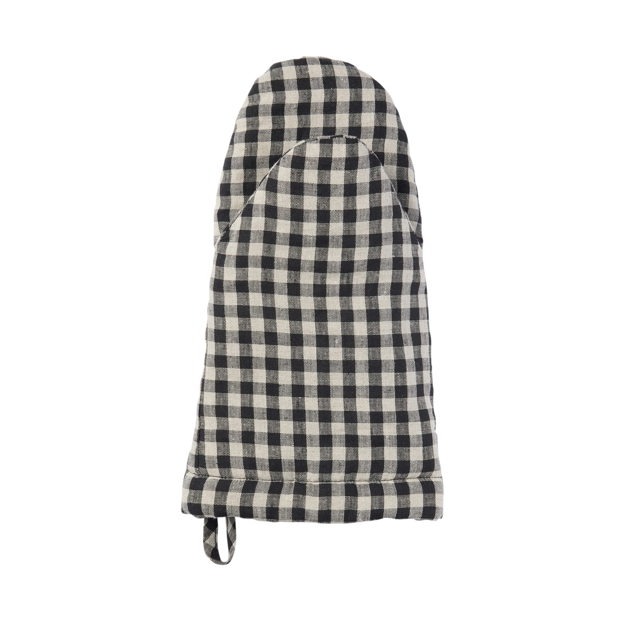 

MUJI Oven Mitts Gingham Check 18 x 30 cm Linen Plain Weave 12727521