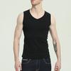 Männer Fitness Weste Einfarbig Nahtlose V-ausschnitt Ärmelloses Stretchy Weichen Schnell trocknend Pullover