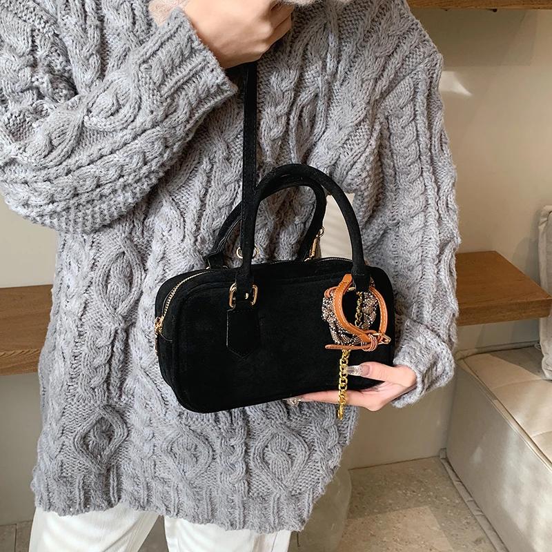 Simplicity Women's Crossbody Bags High Quality Trend  Casual Versatile Suede Ladies Shoulder Bags