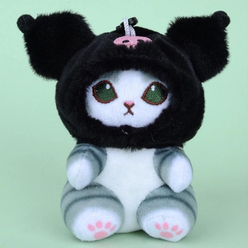 Japanese Cute Cartoon Drag Sanrio With Cute Cat Doll Plush Toy Bag Hanging Girl Heart Gift