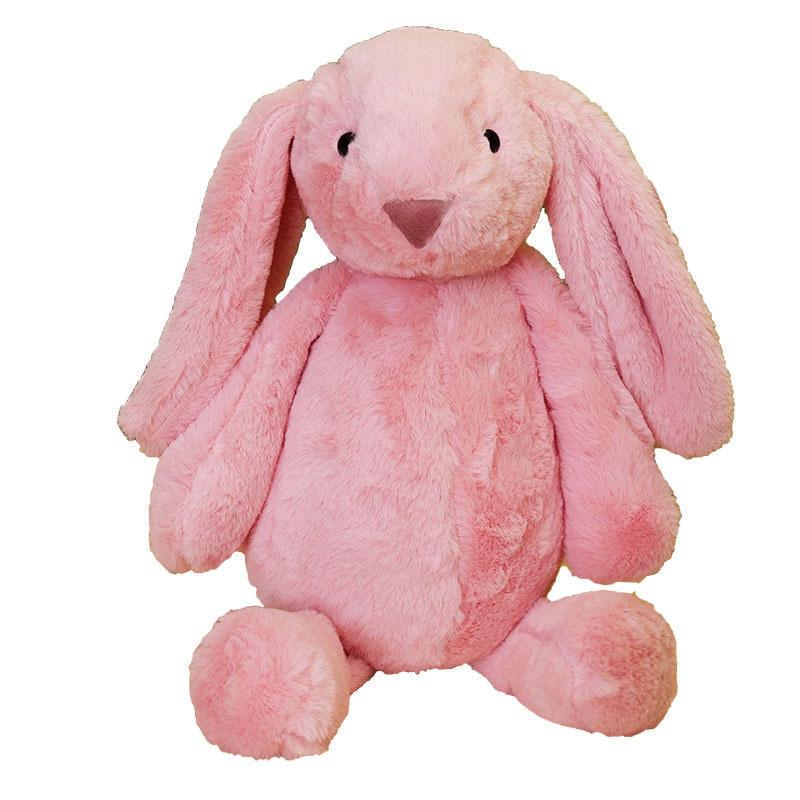 Shy Adorable Rabbit Plush Toy Soft Short Fur Stuffed Animal For Playtime Kids