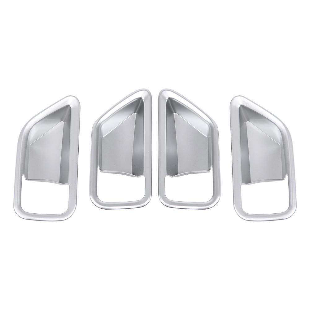 For Suzuki Vitara 2016 2017 2018 4Pcs Silver Chrome Car Interior Door Handle Bowl Decorative Cover Trim