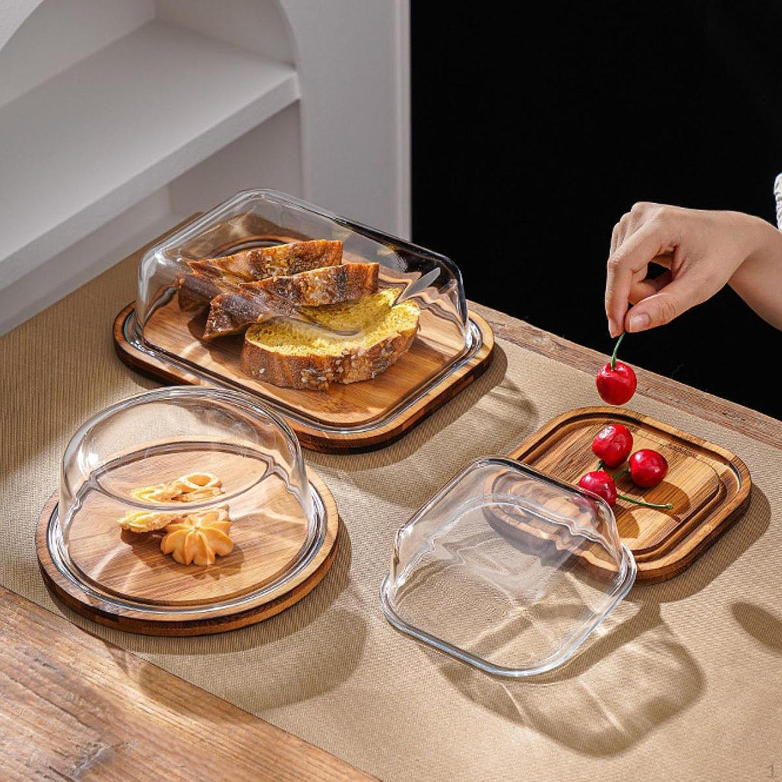 

Коробка для масла, поднос для торта, закуски, прочный многоцелевой сыр для ресторана, столешница 14.2cmx14.2cmx6.5cm