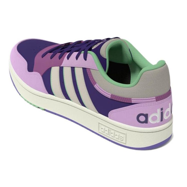 Adidas Neo Hoops 3.0 Comfortable Casual Durable Low-Top Skate Shoes Women Sneakers Purple GZ9478
