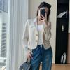 Simple Yet Stylish Short White Suit Jacket for Women In Spring and Autumn