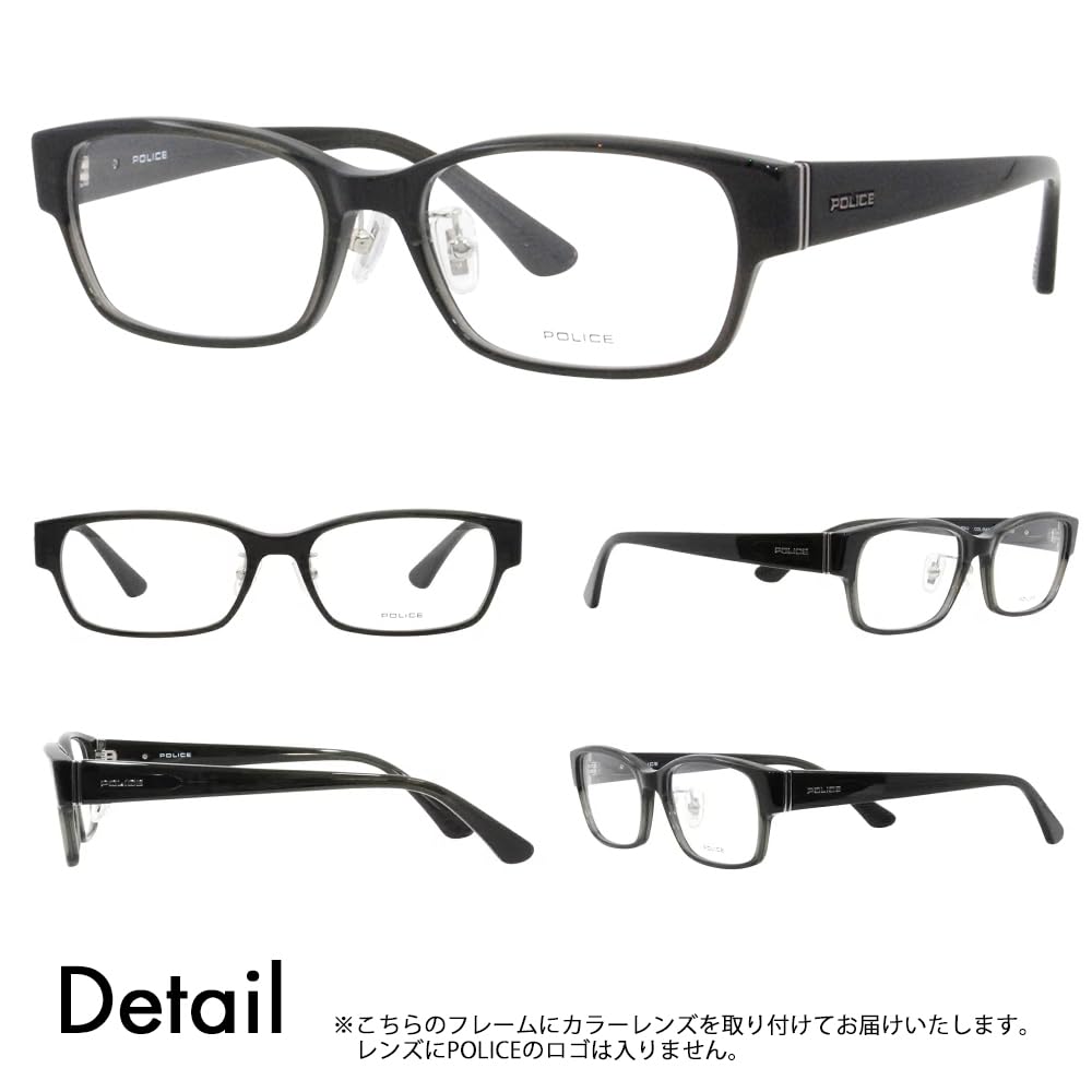 Police Eyeglasses Frame Sunglasses with Colored Lenses VPLF54J 0M78 55 Yellow Lenses [Police] Non-prescription