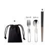 Cutlery set, stainless steel type, 3-piece set | Camping, outdoor,