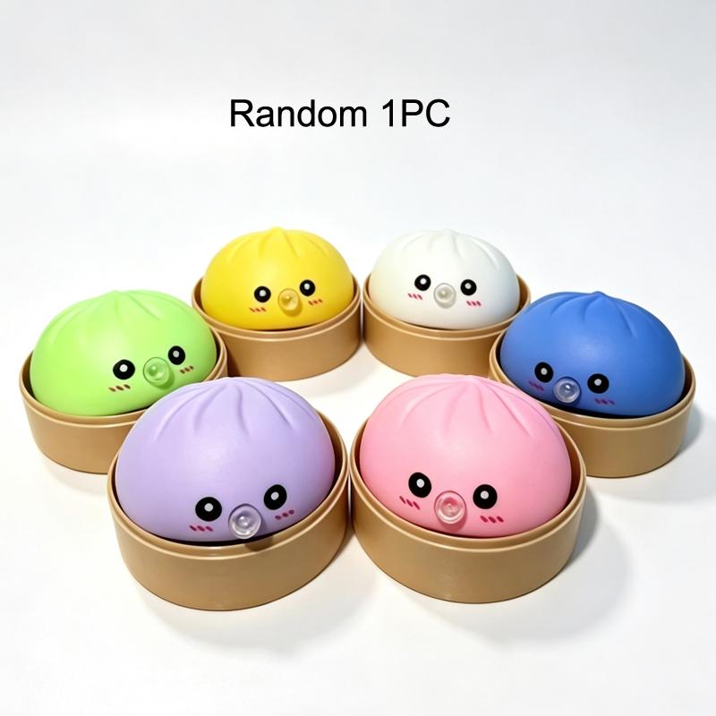 Squeeze Bubble Baozi Squishy Toy Cute Steamed Bun Stress Relief Fidget Toy Portable Desktop Decompression Gift For Office Home